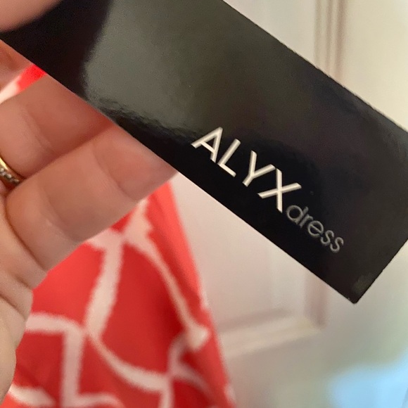 Alyx Red Sheath Mini Dress Crew Neck Sleeveless - Picture 4 of 6